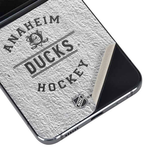NHL Anaheim Ducks Black Text Galaxy Z Flip5 5G Skin